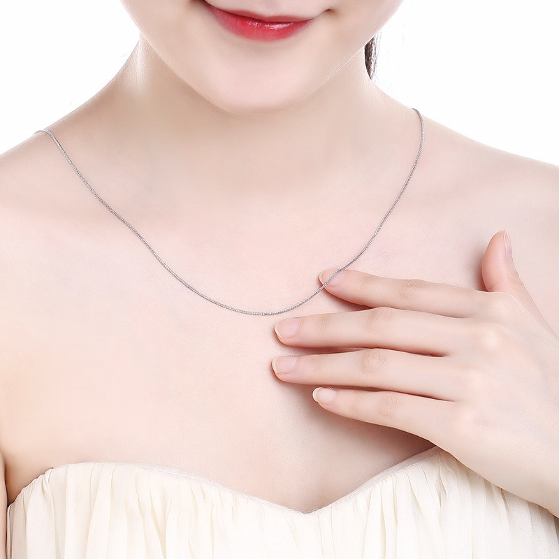 tsl谢瑞麟铂金项链pt950女款简约百搭白金锁骨项链细款素链af263