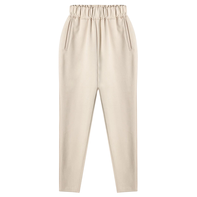Autumn and winter hair radish pants female loose straight casual pants high waist ham pants nine points plus velvet bream grandma pants Autumn and winter hair radish pants female loose straight casual pants high waist ham pants nine points plus velvet bream grandma pants