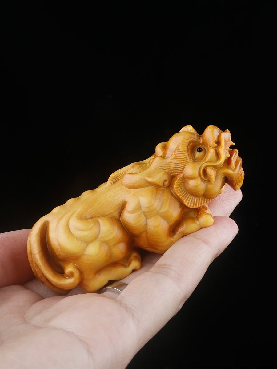 黄杨木件招盘玩男士随身貔貅财瑞手把文玩把玩木雕