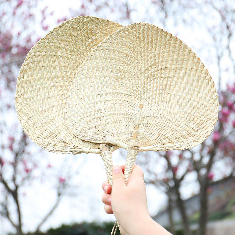 老式精编夏季手工草编手摇摇扇宝宝纳凉驱蚊扇扇子