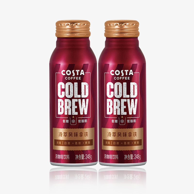 冷萃costa咖世家咖啡瓶装饮料风味拿铁低糖低脂即饮咖啡