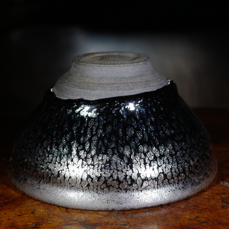 龙圣龙圣华华苑陶瓷艺术大师李达早期鹧鸪建盏名家茶杯