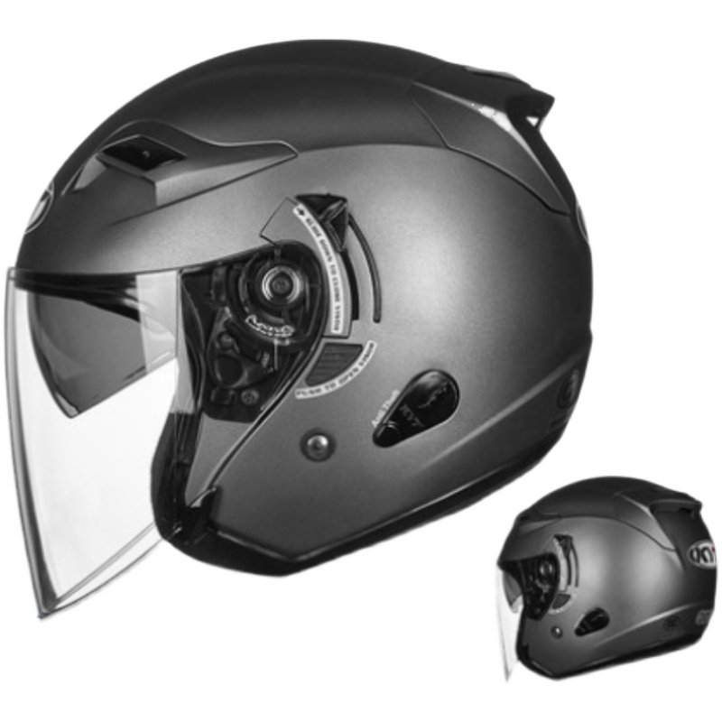 成人kyt头盔摩托车机车半盔双镜gp车手通用摩托车头盔