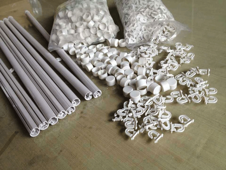 pvc塑料挂轴海报挂轴杆铝合金商场吊旗杆圆轴卷轴影楼夹画轴白色