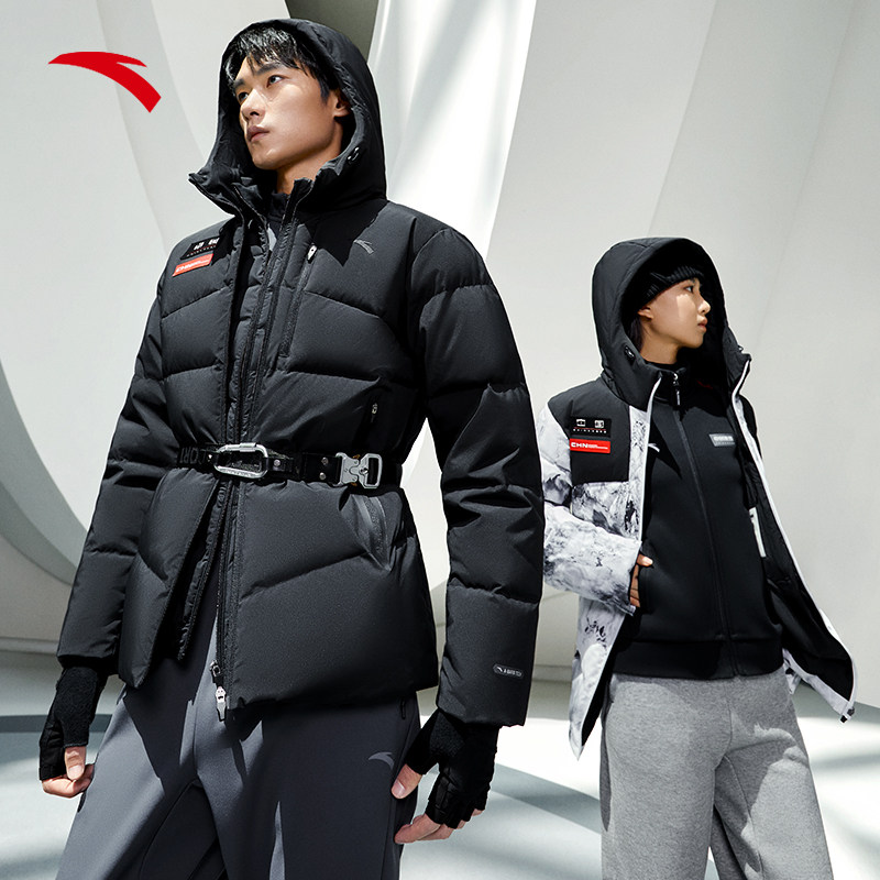 安踏中国热羽绒服防水羽绒外套冬季加厚保暖棉服运动羽绒服