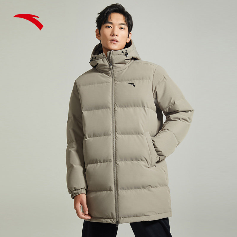 张继科同款安踏热雪羽绒服外套男冬季新款中长款保暖防风加厚棉服