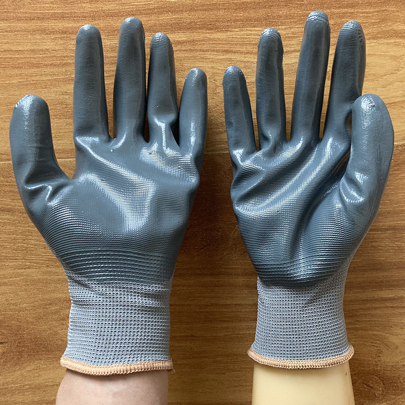 包邮防护劳保加厚手套晴浸正品龙丁尼龙黑色手部防护用品