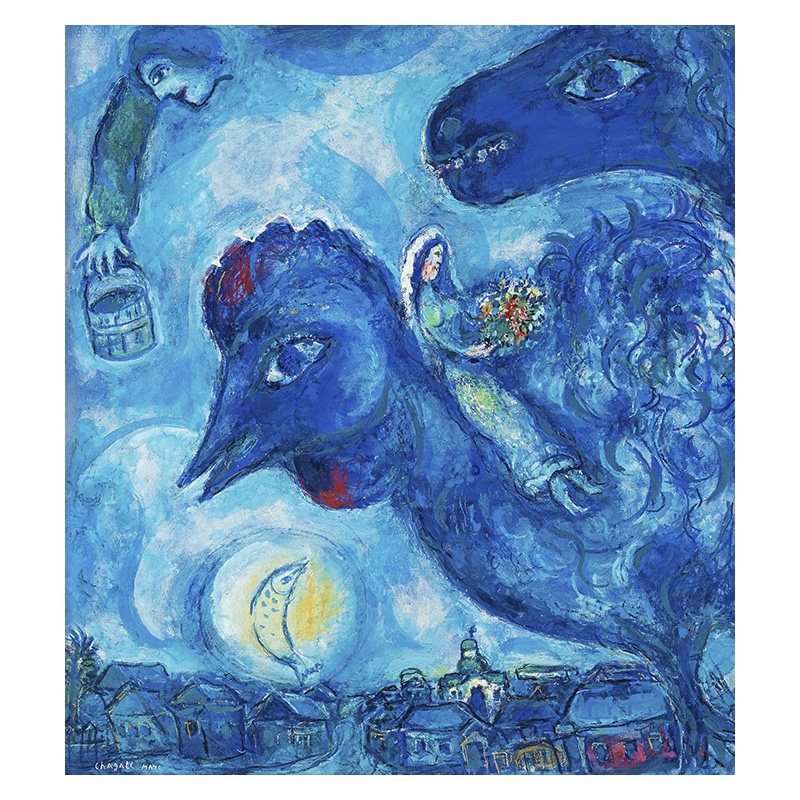 梦想油画装饰画玄关卧室书房超现实主义marc加尔夏加尔现代装饰画