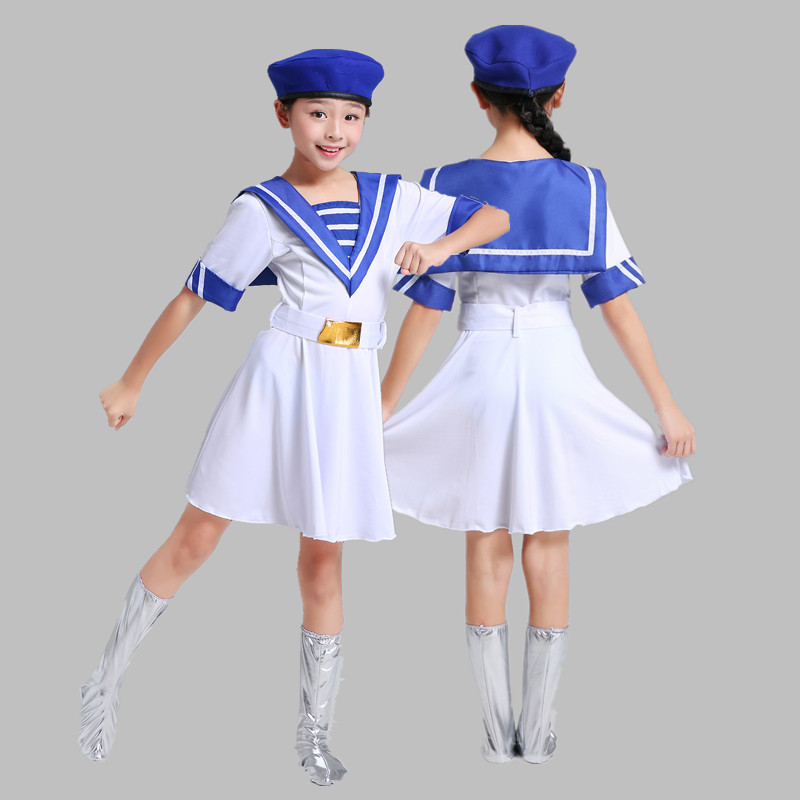 儿童小海军水手服男女中小学生学院风运动会合唱服水兵表演服套装