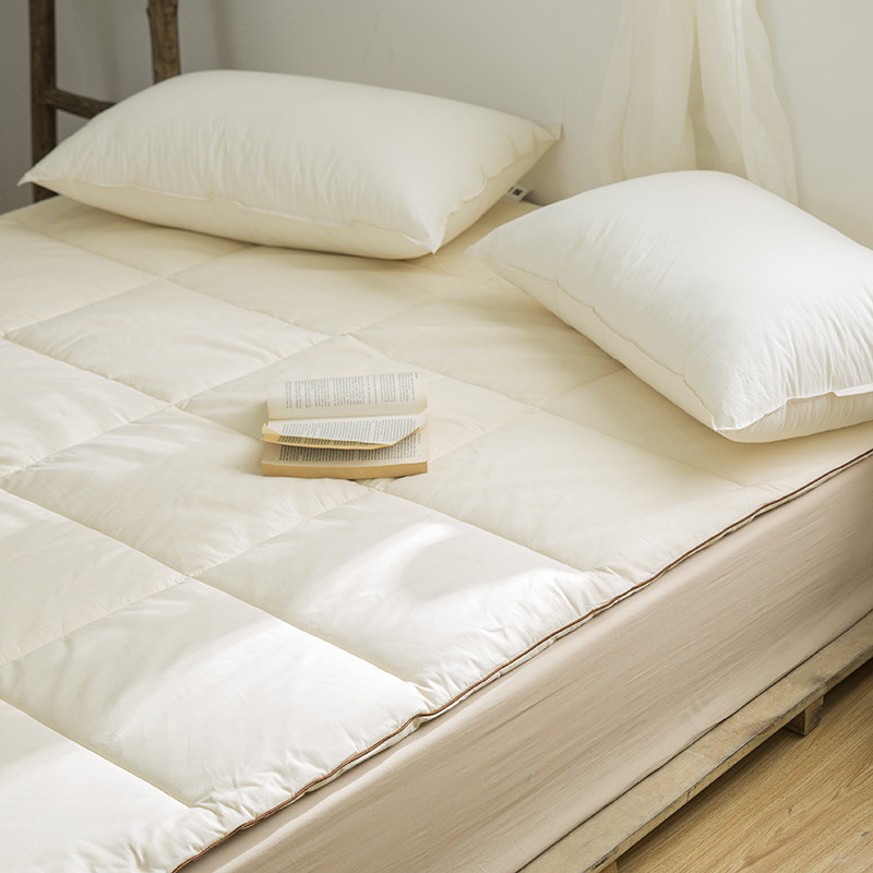 ins简约北欧纯色米黄色褥子床垫保护棉花床褥床垫