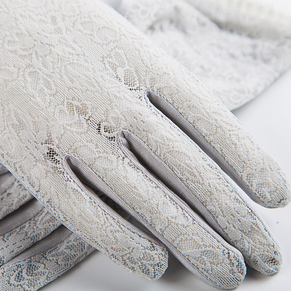 真丝手套端庄桑蚕丝手套短款多色女袖套冰凉透气蕾丝手套