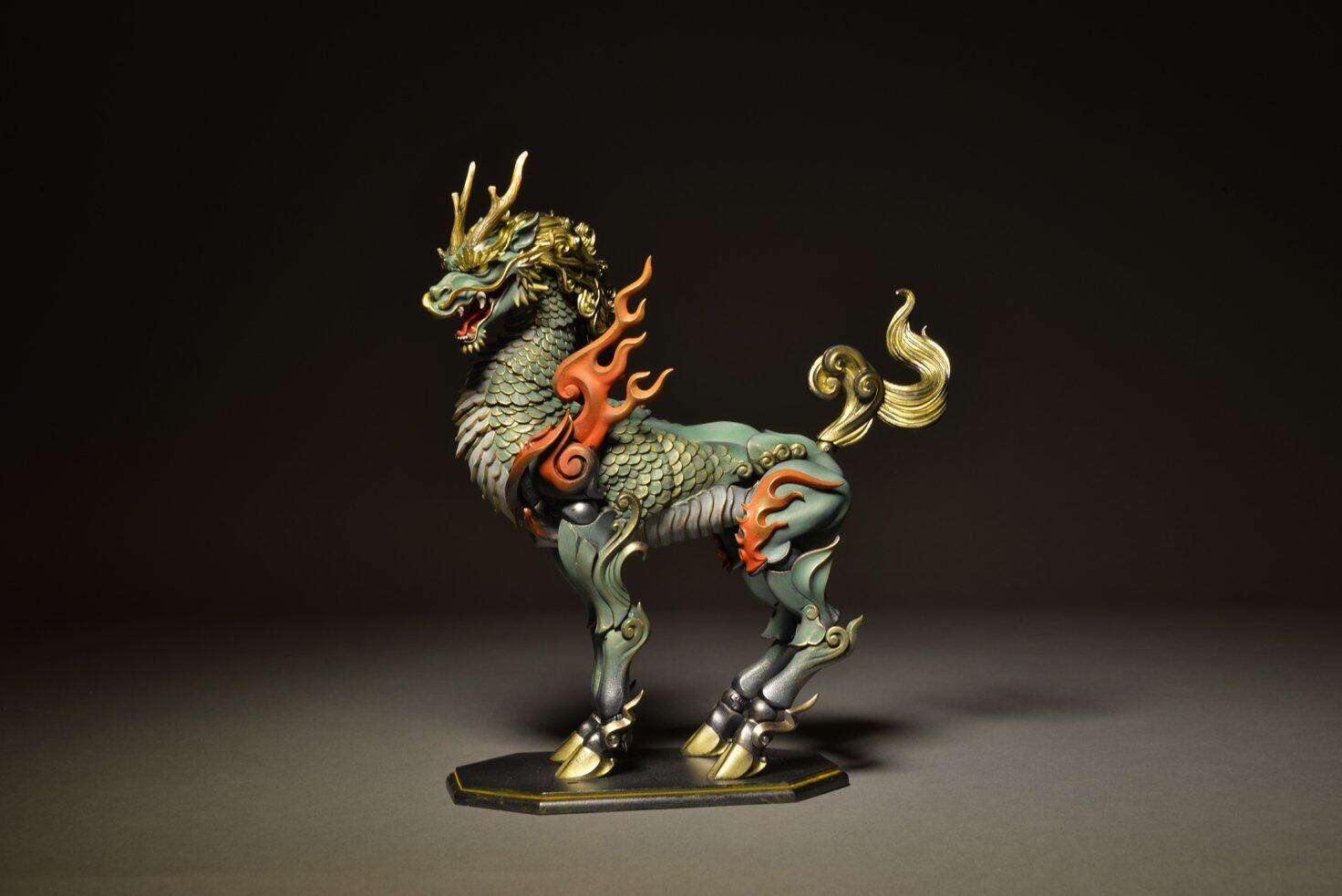 海洋洋堂自在置物麒麟着彩版kt002可动手办日版手办