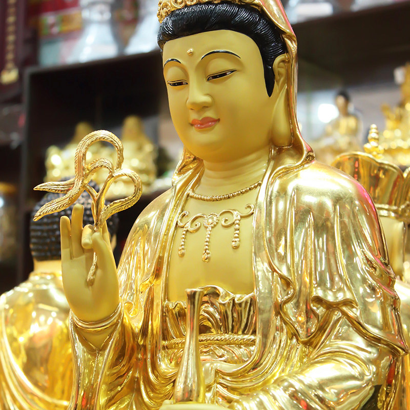 佛像台湾供佛坐像菩萨地藏王菩萨观音供奉居家摆件