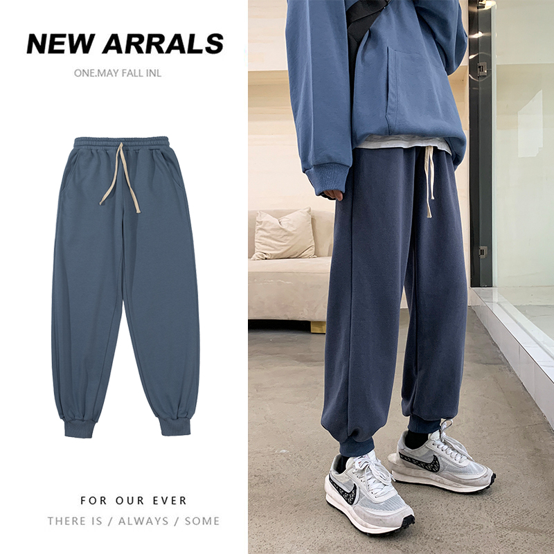 裤子男高街卫裤夏季薄款束脚运动裤ins宽松阔腿休闲裤设计感小众