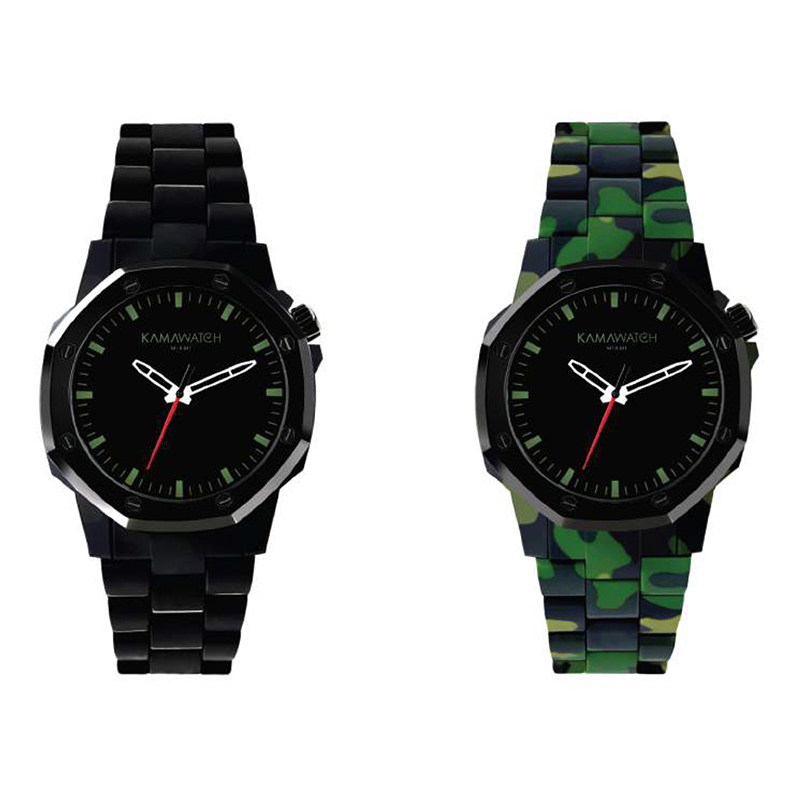 渣洗kamawatch运动腕表感温变色手表迷彩彩色石英表欧美腕表