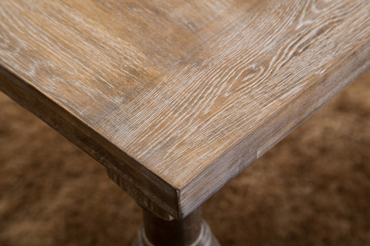 餐桌美式组合实木桌子复古做旧拉丝橡木法式实木餐桌