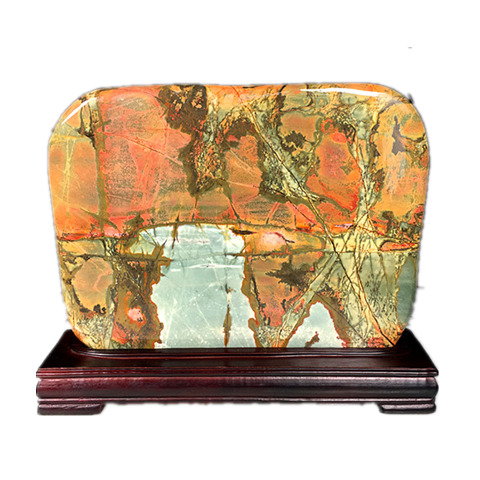 天然原石电视柜石头靠山七彩石摆件镇彩石奇石乳源摆件