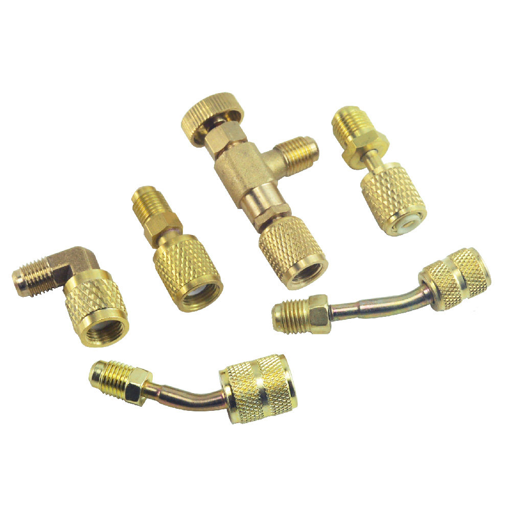 空调加氟公制英制转换r410r22r32转接头变径加液接头空调配件