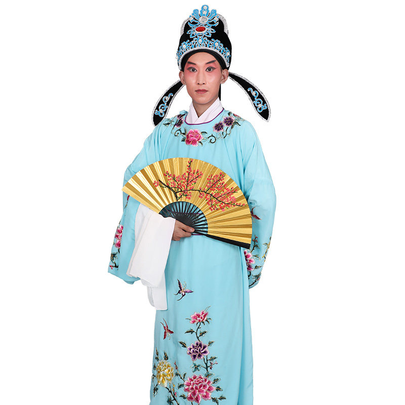 越剧戏剧戏曲服装圆领小生黄梅戏贾宝玉戏服太子民族服装