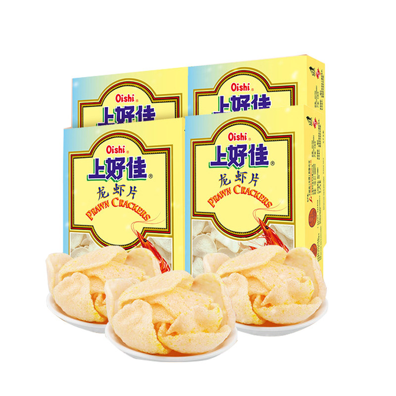 虾片上好佳油炸零食休闲袋装炸鲜自己原料包油炸膨化食品