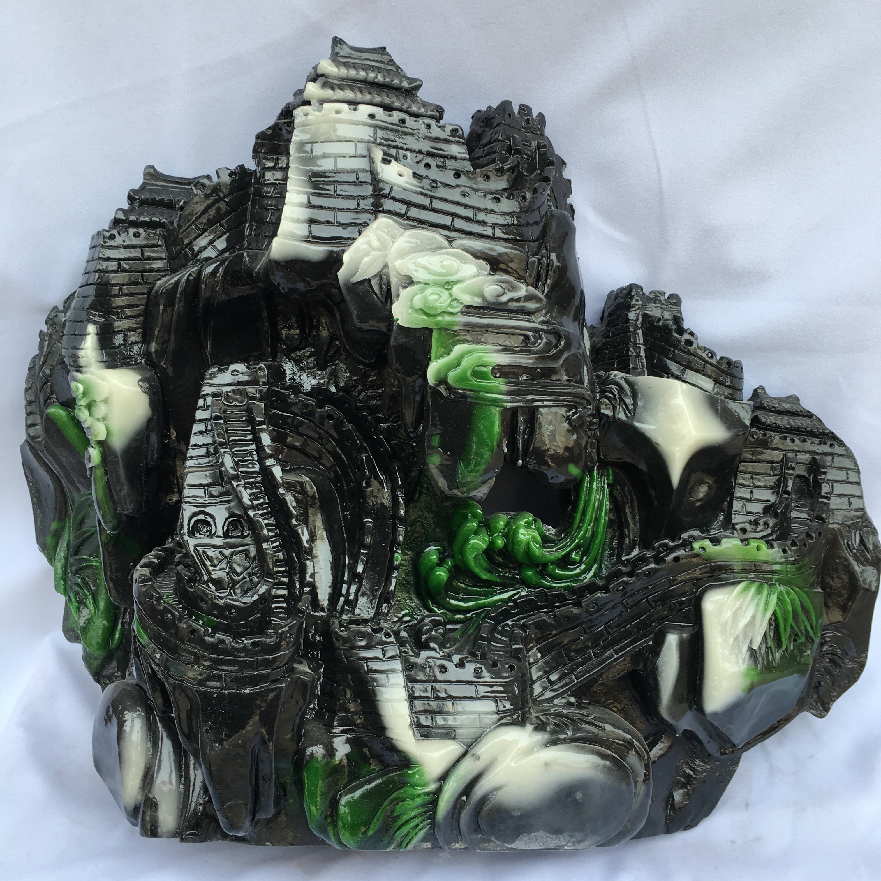 独山玉原石天然清仓雕刻山水奇石桌面摆件