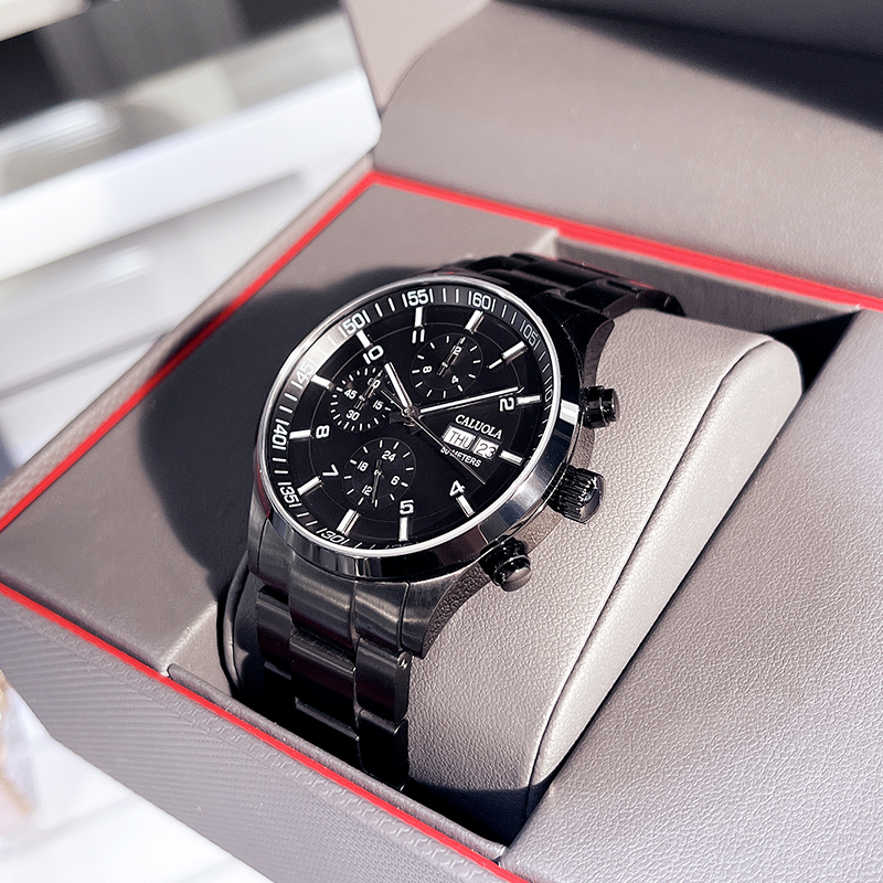 卡罗莱机械表精钢带男士手表男表全自动防水学生潮正品牌腕表十大