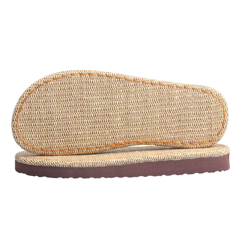 孺子牛官方旗舰店鞋底 夏季手工编织拖鞋底 防滑耐磨 亚麻鞋底子