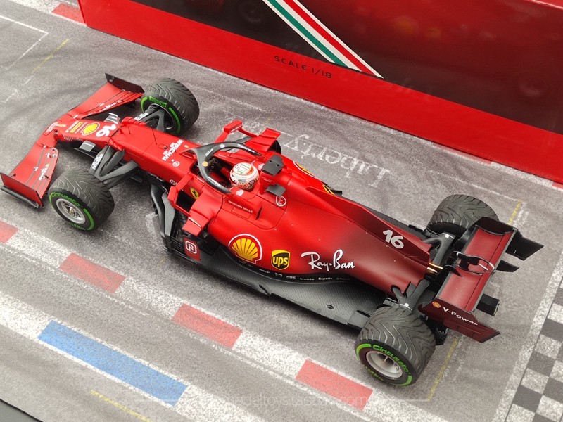 118bbr法拉利sf212021罗马涅站勒克莱尔塞恩斯f1赛车模型