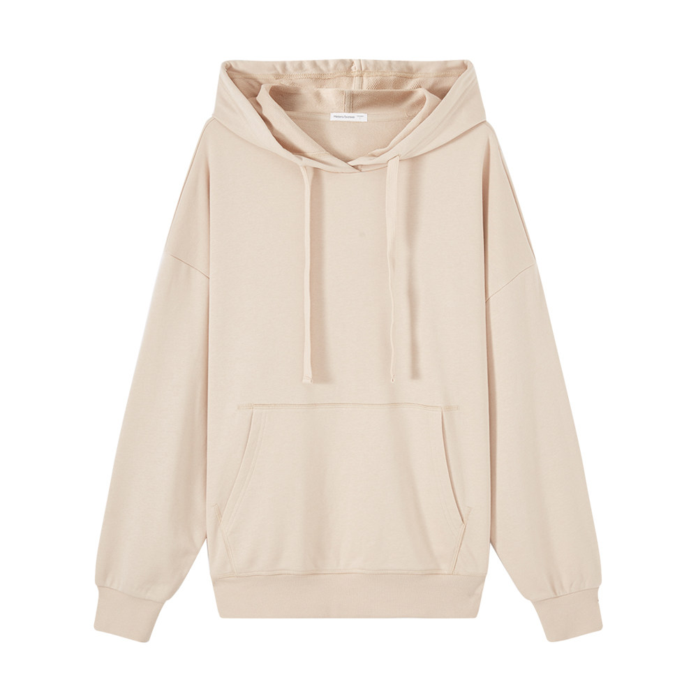 美特斯邦威纯色连帽卫衣女简约新款秋季韩版百搭休闲卫衣