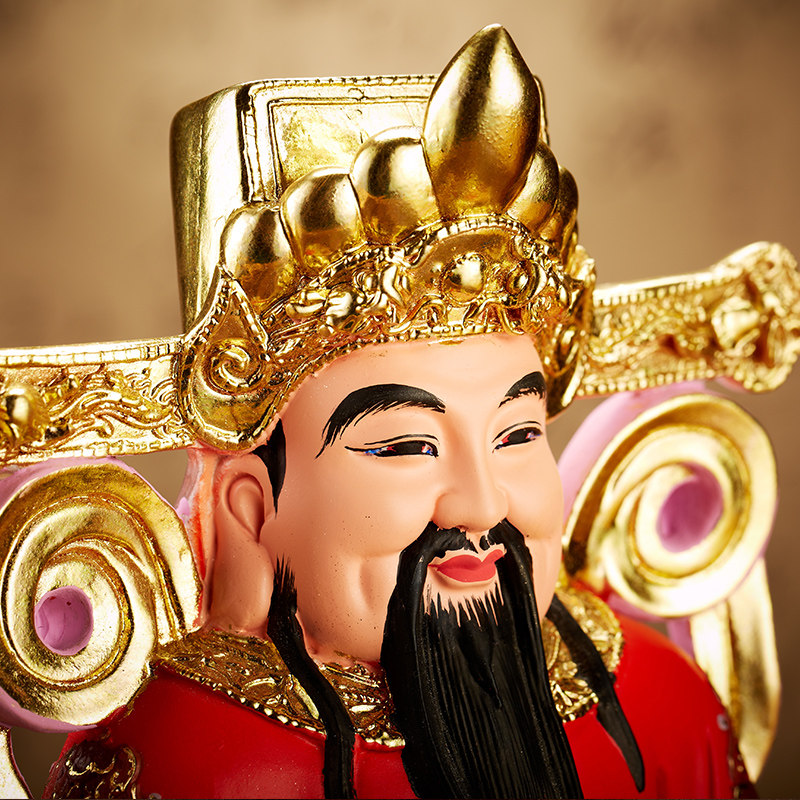 慈缘阁树脂比干文财神爷佛像招财摆件客厅办公室开业摆件