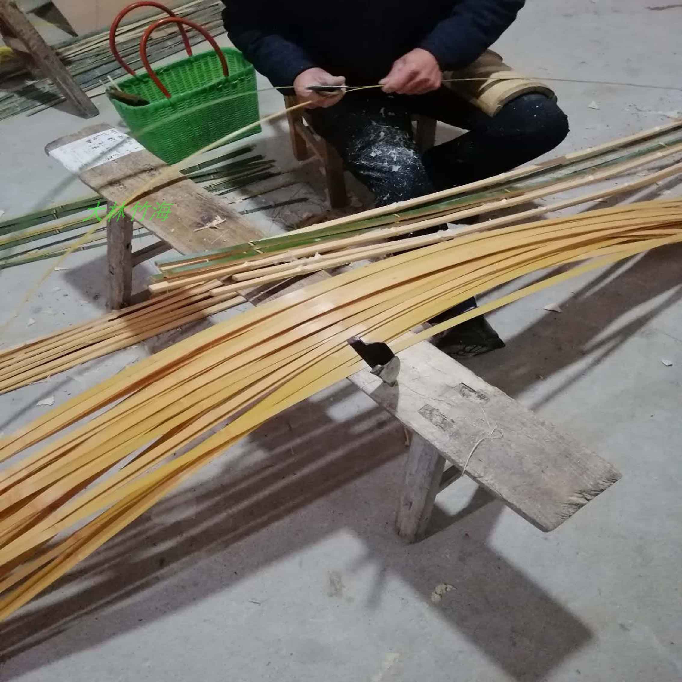 竹蔑材料黄蔑竹片竹条手工竹编模型装饰工艺竹编