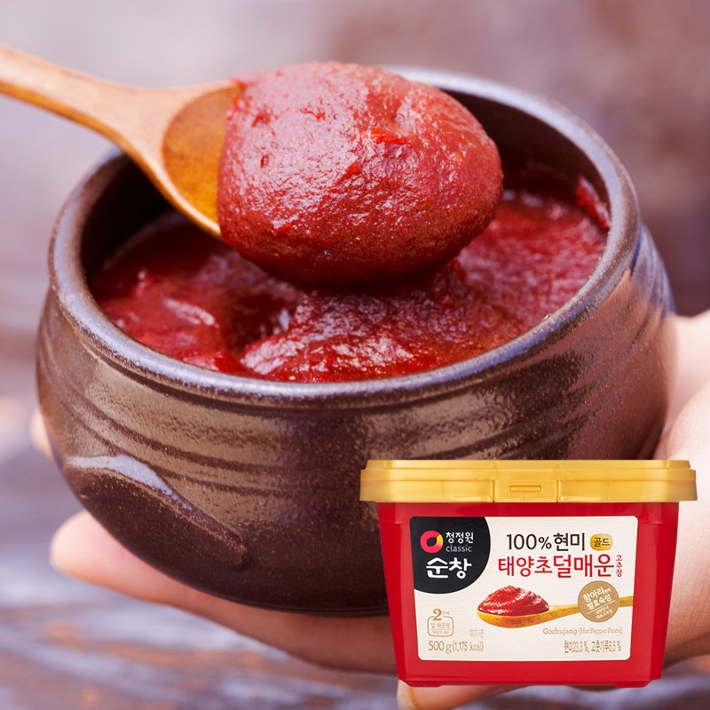 韩国进口清净园淳昌辣椒酱微辣韩式香辣辣酱拌饭辣椒酱