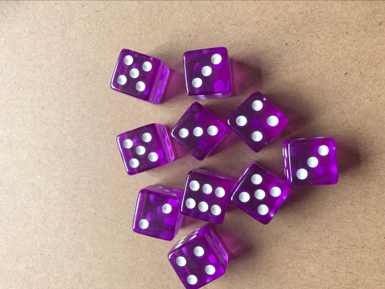 点数16号方角透明骰子16厘米16毫米彩色筛子色子