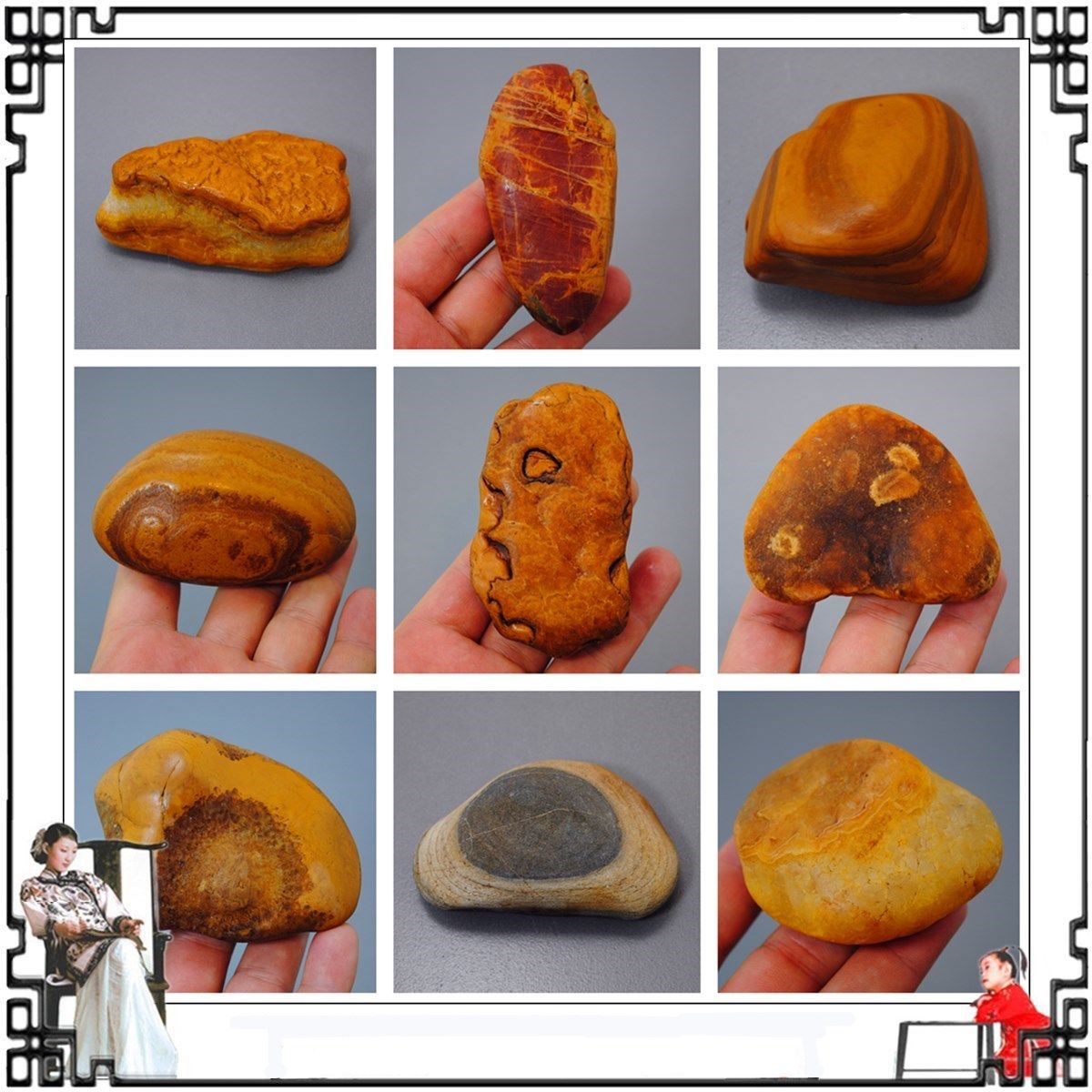 天然手把把玩黄蜡石原奇腊石头象形画面图案摆件