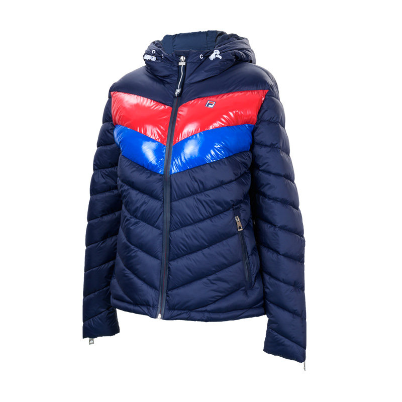 fila斐乐连帽拉链夹棉外套防寒棉服fi682748iw短外套
