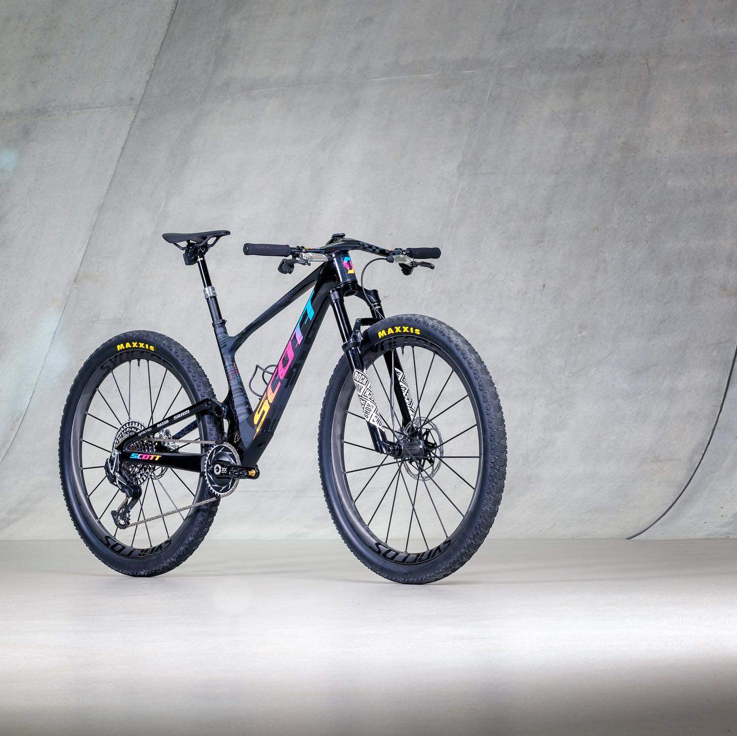 scottfrasericslwc山地碳纤维内走一体车把自行车车把