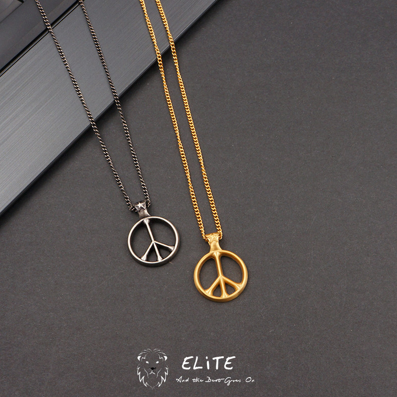 欧美复古codysanderson反战和平项链男女情侣吊坠项链