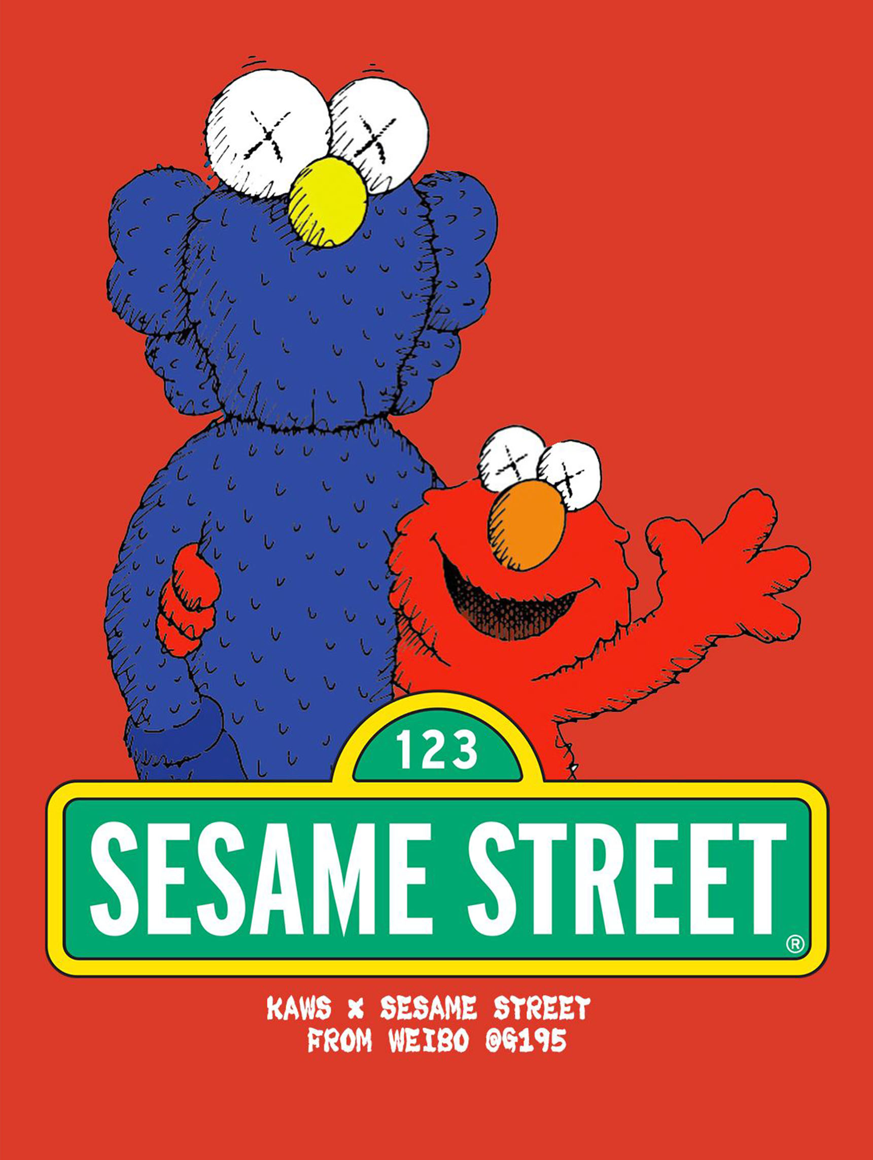 装饰画kaws芝麻街卡通儿童创意装饰家居客厅现代装饰画