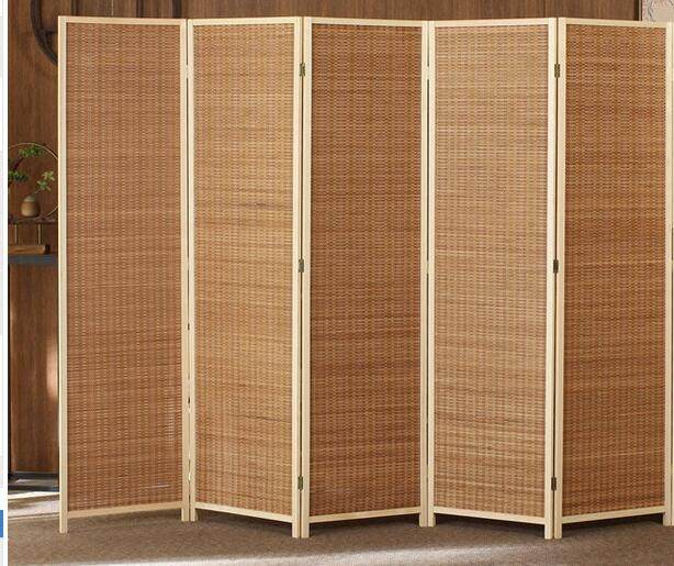 竹编屏风遮挡折叠隔断墙折客厅卧室折屏