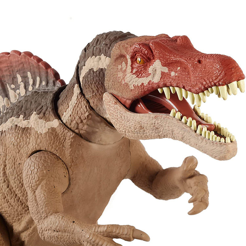 美泰侏罗纪世界巨型棘背龙黑色暴虐迅猛龙恐龙可动仿真