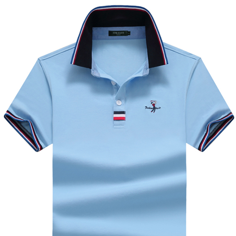 保罗纯棉短袖t恤男士休闲翻领宽松半袖体恤加肥加大码男装Polo衫