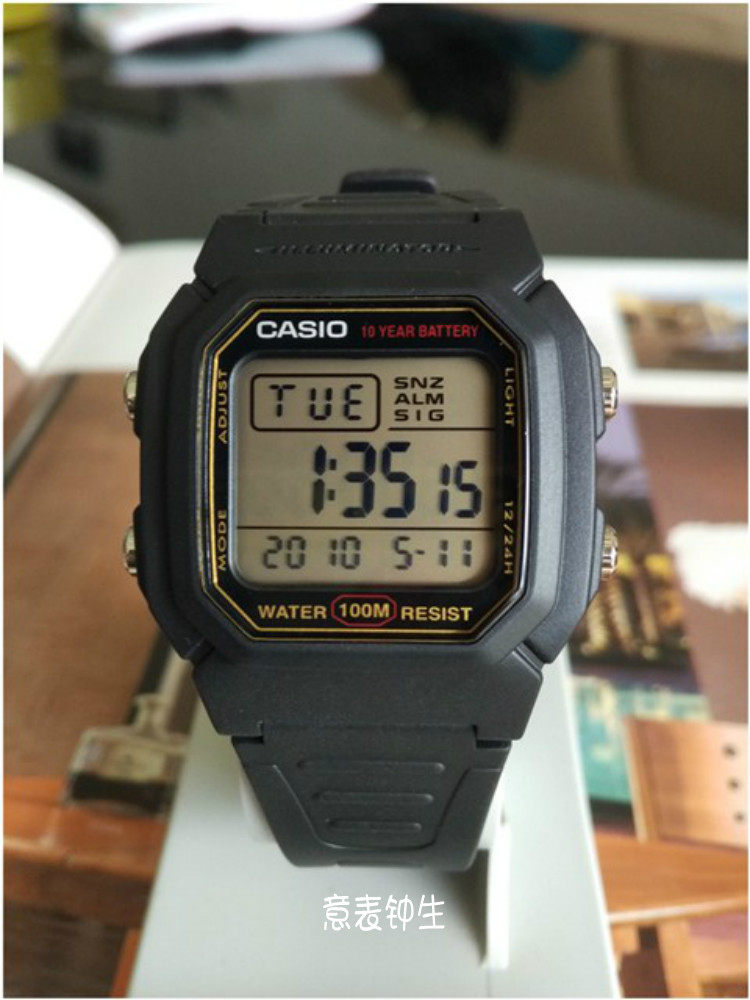 卡西欧经典造型十年耐力电池男表w800h1aw800hg9a怀表