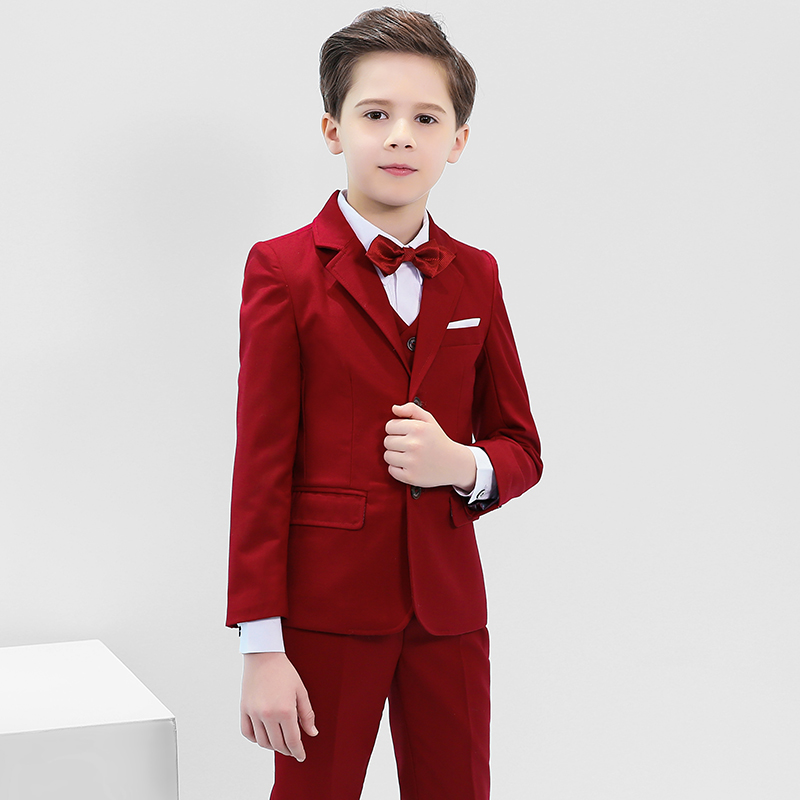 男童礼服套装英伦风男孩西装主持人钢琴演出服花童西服