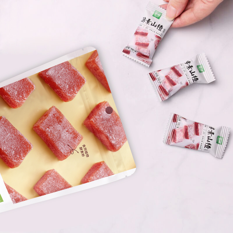 金晔酵素山楂果肉年货零食蜜饯果脯山楂糕100gx1袋 - 图1