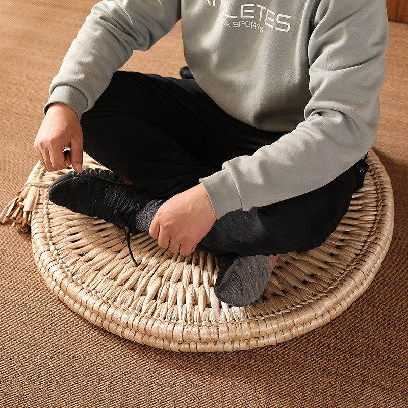 坐垫草编垫子蒲团打坐禅修垫拜拜佛跪垫家用蒲团