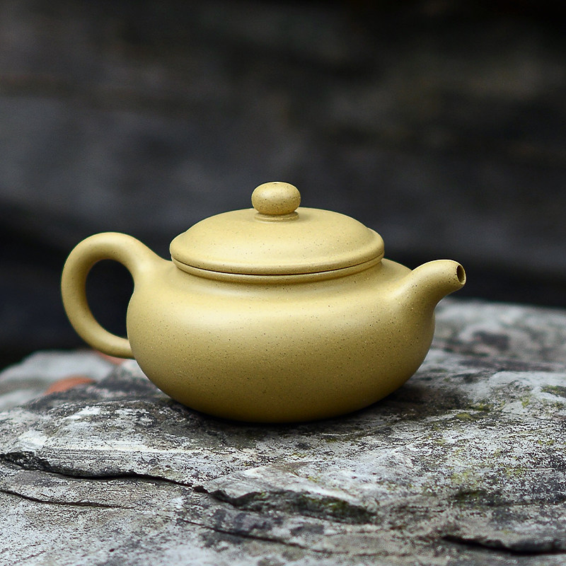 手工陶纹山屋宜兴兴纯紫砂壶仿古名家原矿段泥本山绿茶壶