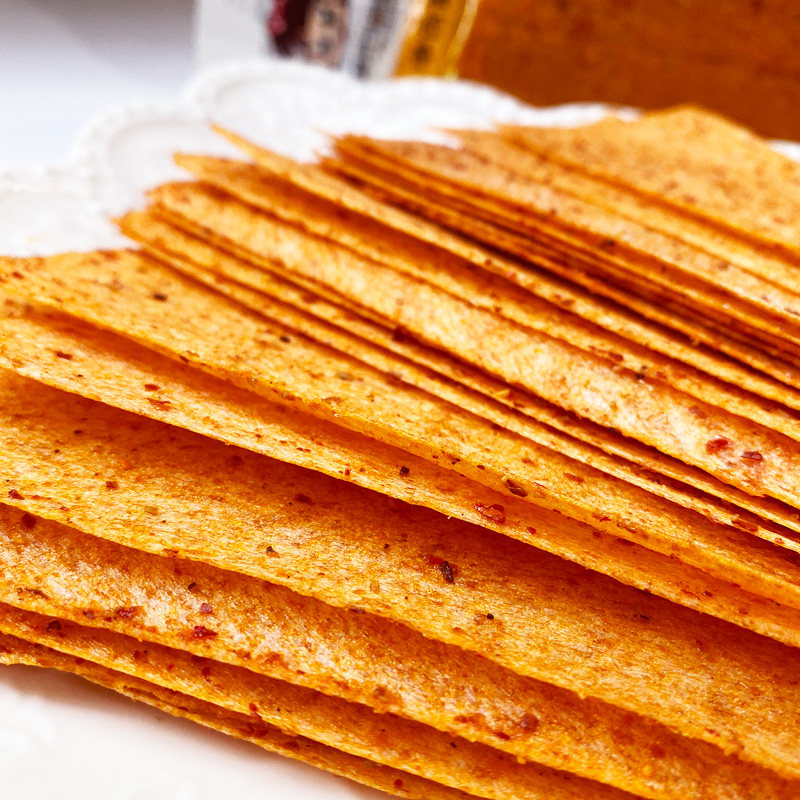 吴婷红油馍片湖南平江麻辣条脆脆大辣片20包素肉