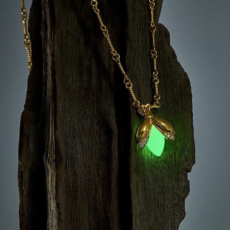 amoy大号买买提beatingheart跳动不止心意萤火虫项链项链