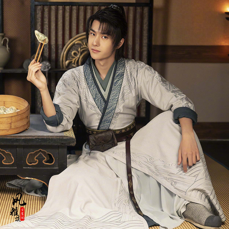 黑色刺客剑客侠士大侠超酷霸气帅气谢允男一博民族服装