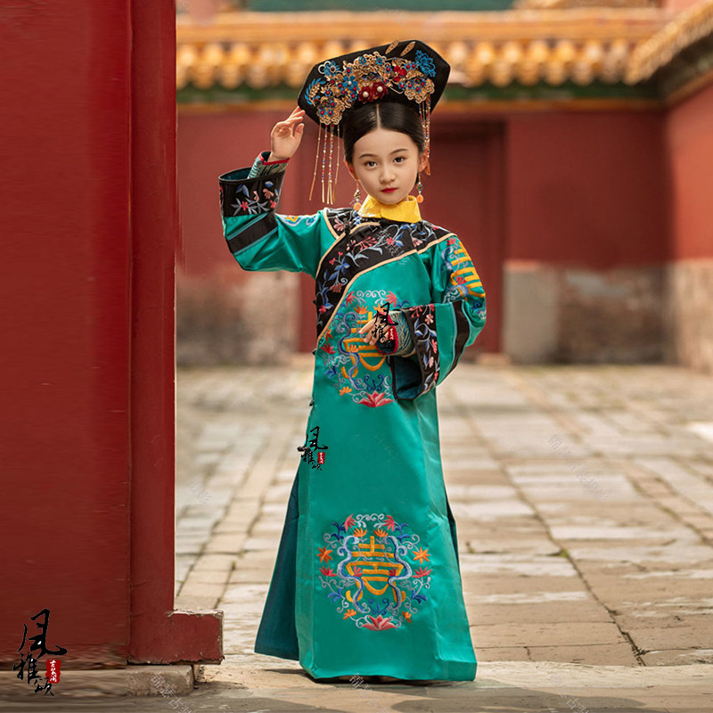 儿童童装清朝小公主小格格格古装旗服清装妃子儿童演出服